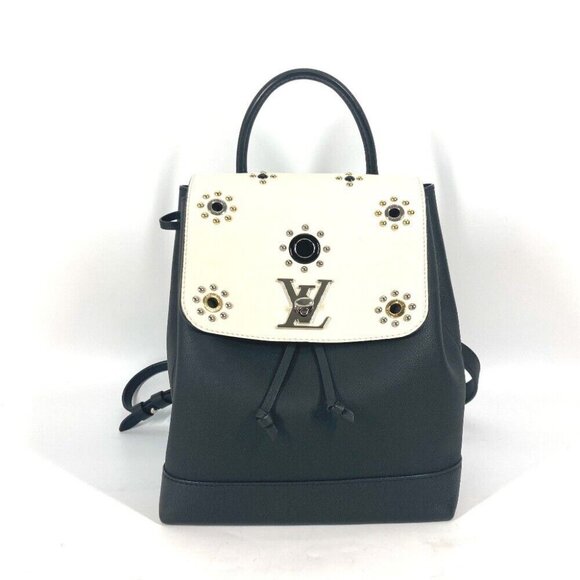LOUIS VUITTON Rock Me Backpack Studs bag Backpack Leather Black/White main image 13